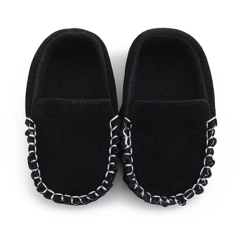 mocassino da bambino in camoscio nero