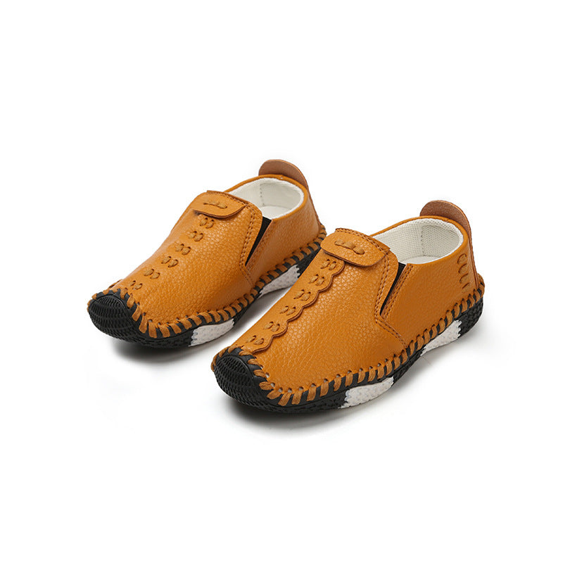 Mocassini in pelle con suola morbida per bambini