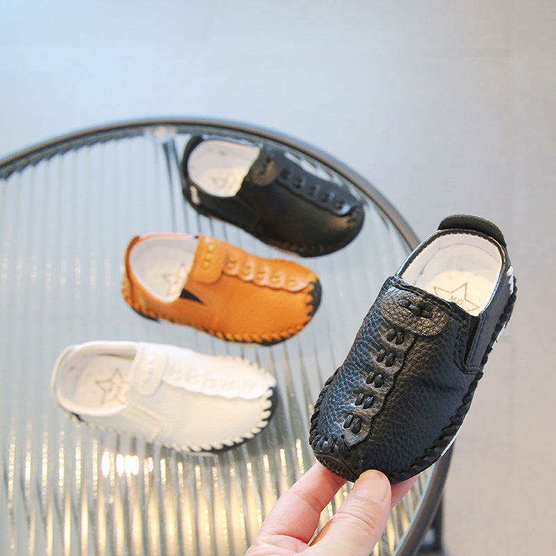 Mocassini in pelle con suola morbida per bambini
