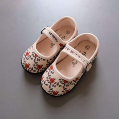 Mocassini in velluto a coste per bambina, Beige