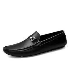Mocassini italiani in vera pelle per uomo, Nero