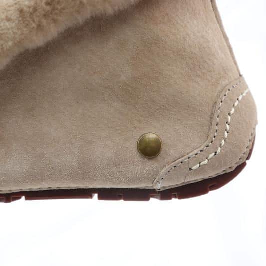 Mocassini indiani in camoscio foderato e tomaia in tweed