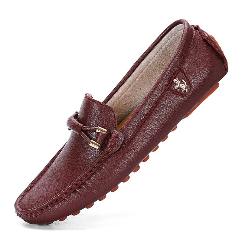 Mocassini morbidi trendy in pelle sintetica per uomo