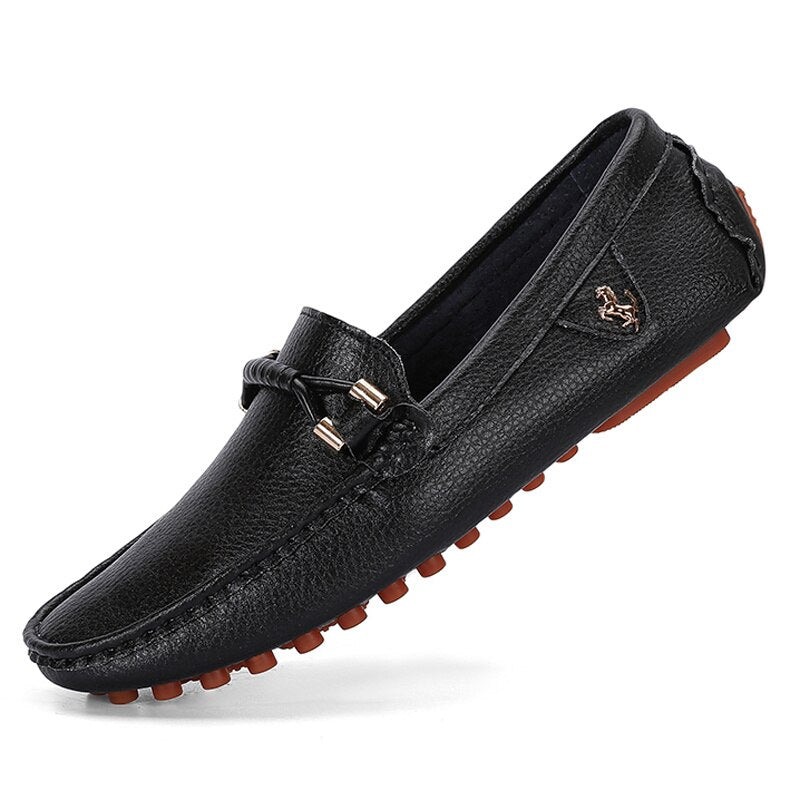 Mocassini morbidi trendy in pelle sintetica per uomo