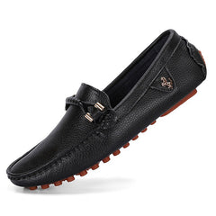 Mocassini morbidi trendy in pelle sintetica per uomo, Nero