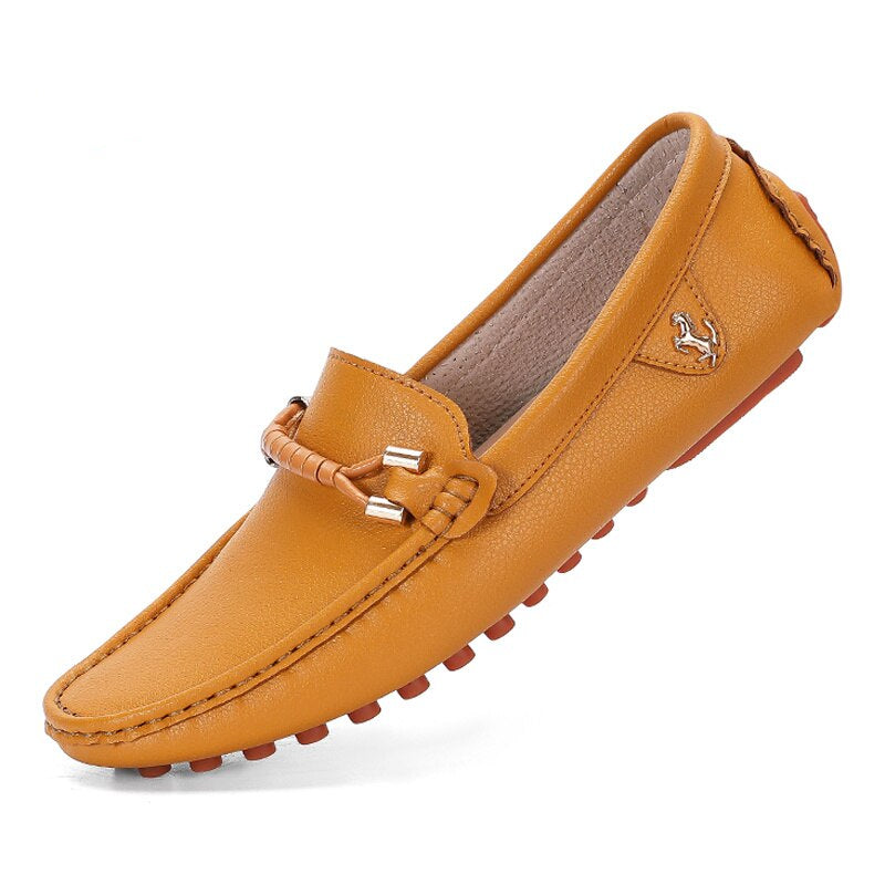 Mocassini morbidi trendy in pelle sintetica per uomo