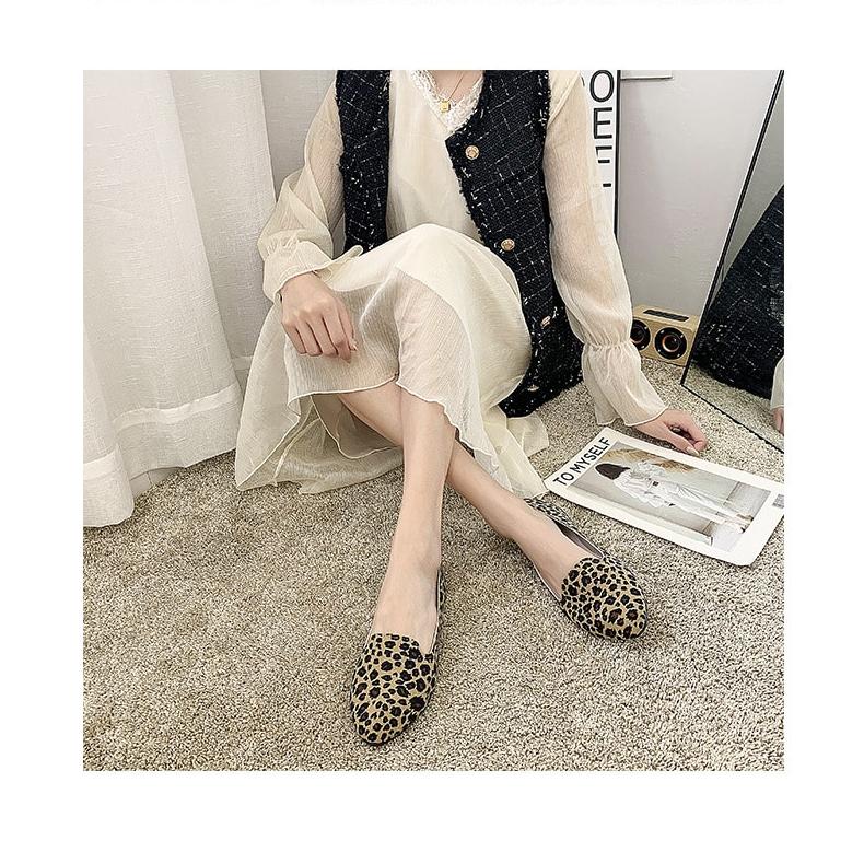 Mocassini Piatti da Donna con Stampa Leopardata