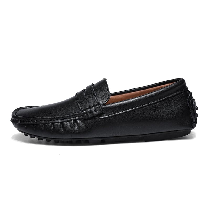 mocassino in pelle nero