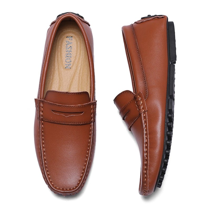 mocassino in pelle marrone