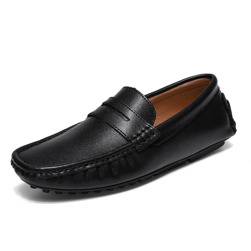 mocassino in pelle nero
