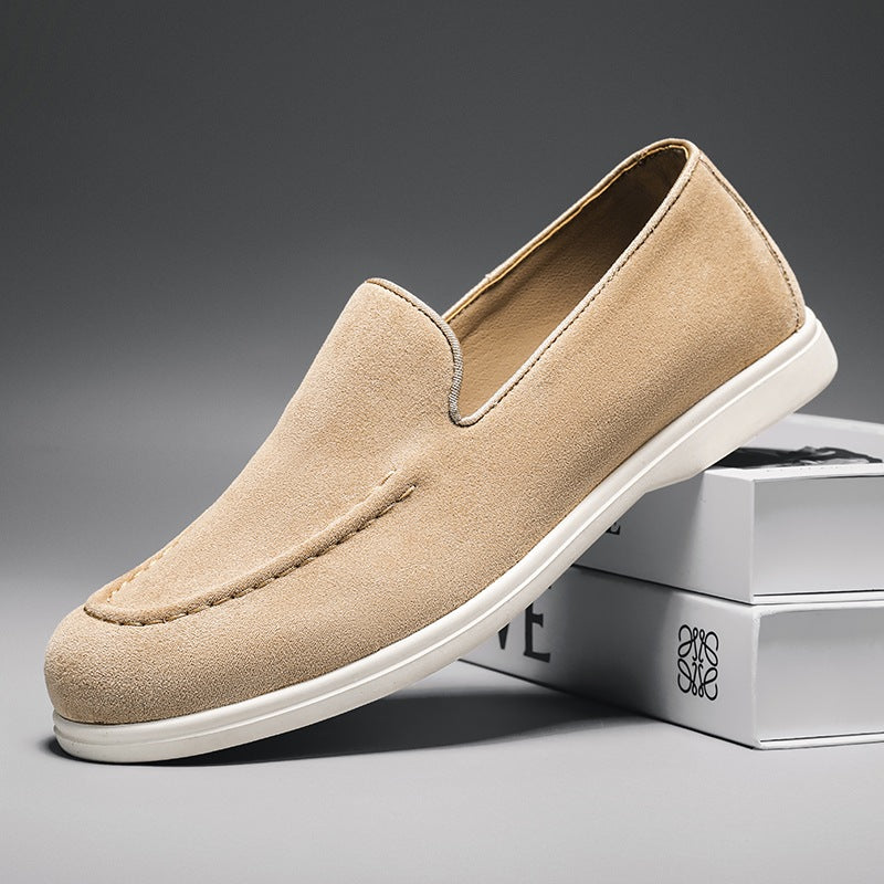 Mocassini slip-on uomo con suola bianca minimal, colore nero, vista 10