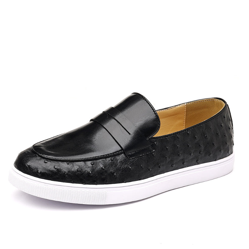 Mocassino nero slip-on, vista posteriore
