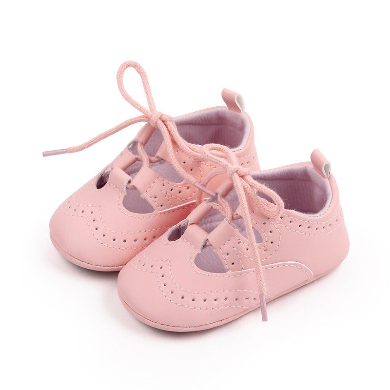 Mocassini traforati con lacci stile sneakers per neonata