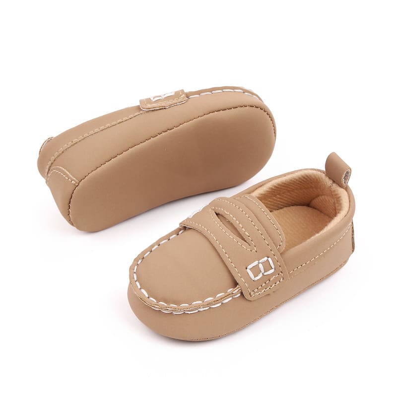 mocassino da bambino in pelle marrone