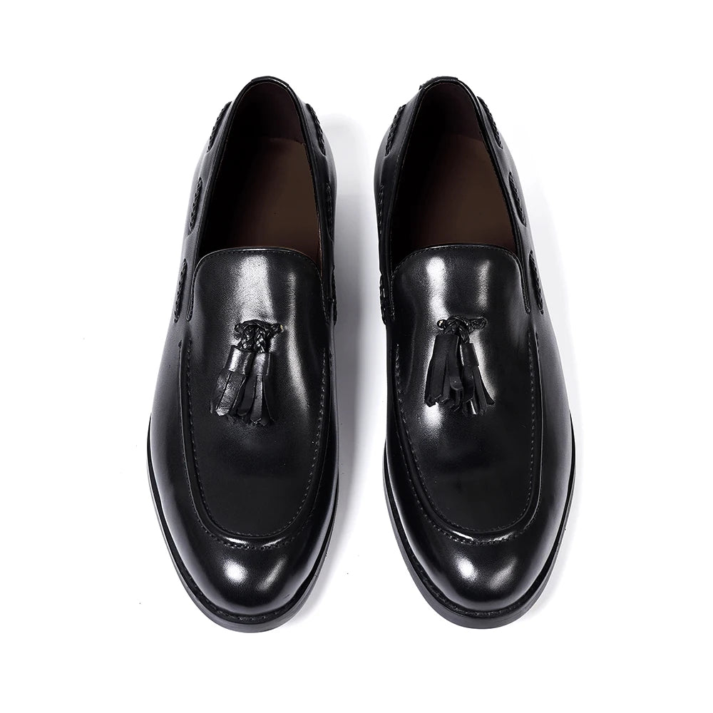 Mocassino con nappine uomo con pampille decorative, dettaglio 9