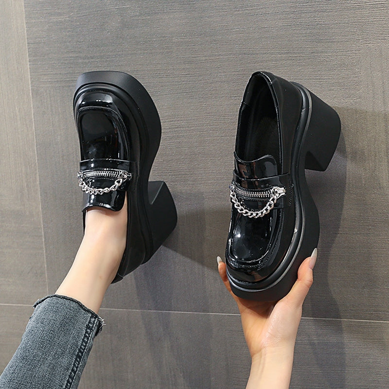 Mocassino con tacco 8cm da donna