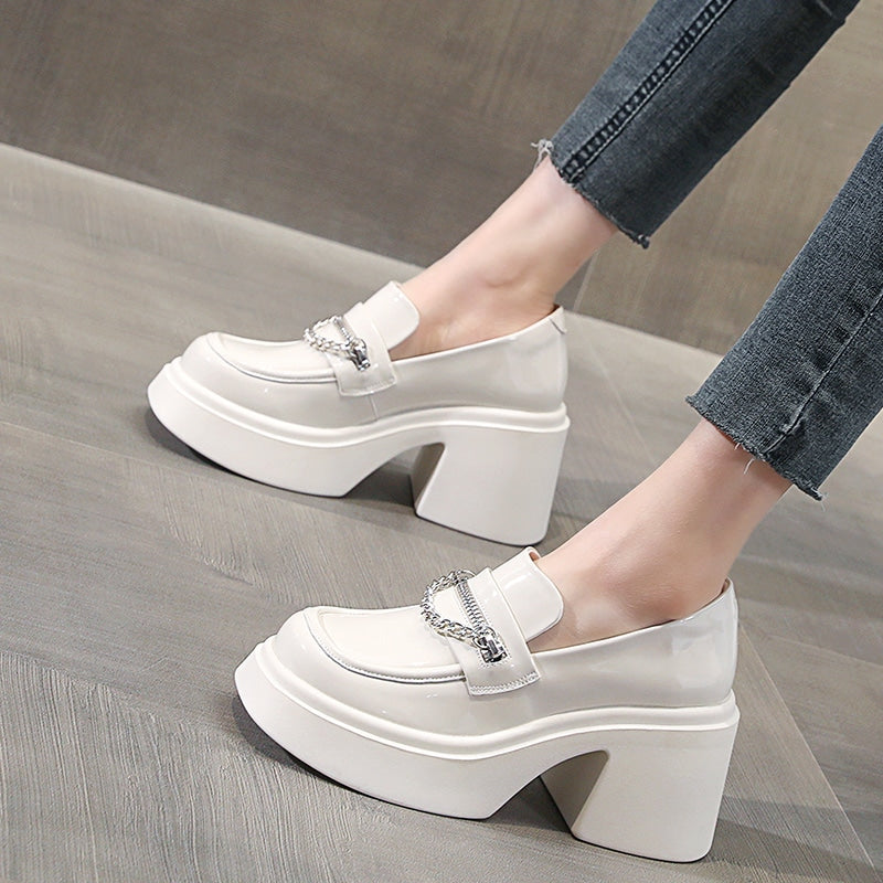Mocassino con tacco 8cm da donna