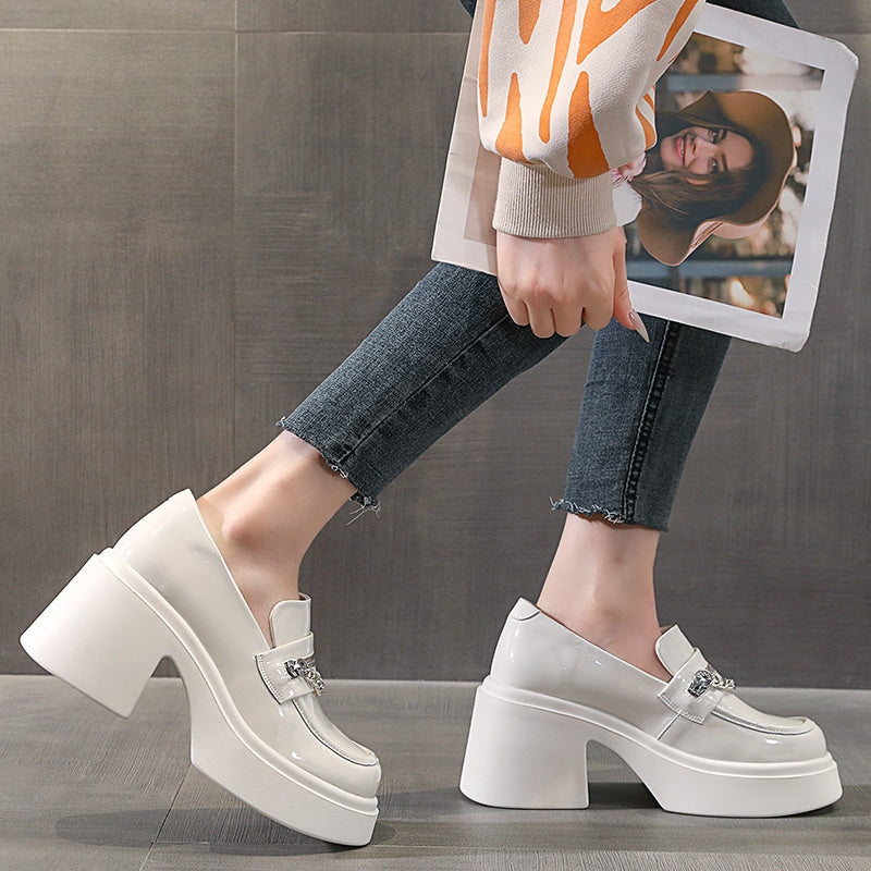 Mocassino con tacco 8cm da donna