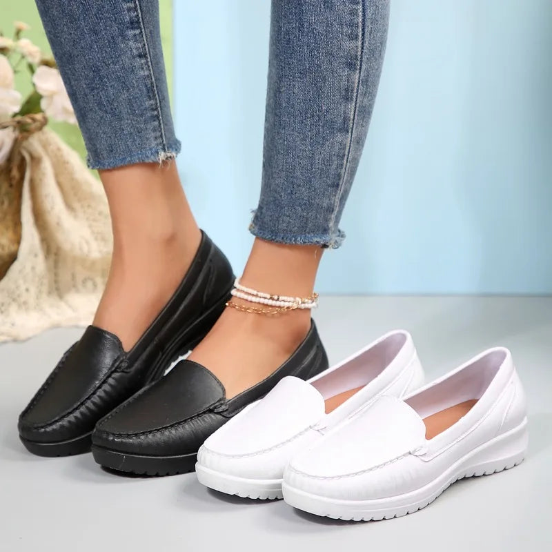 Mocassino da donna comfort con suola morbida e leggera - nero