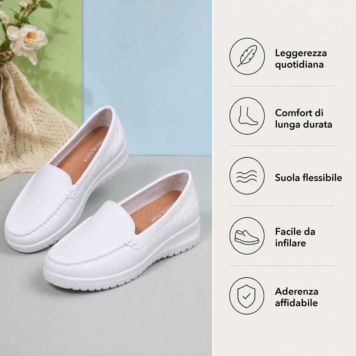 Mocassino da donna comfort con suola morbida e leggera - dettaglio 4