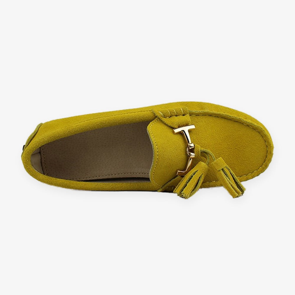 Mocassino donna con nappina e morsetto dorato, dettaglio 24