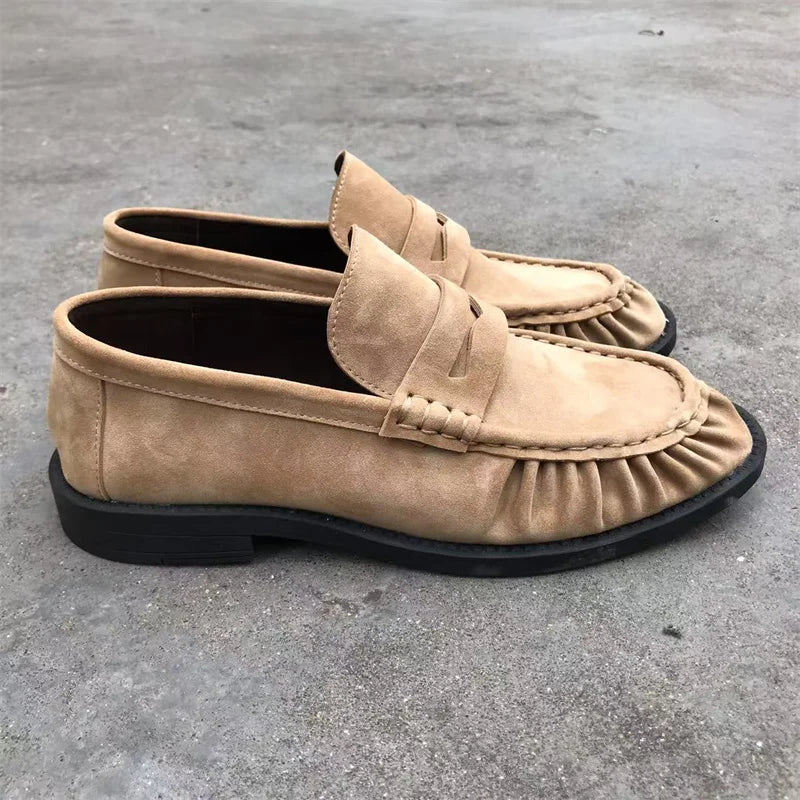 Mocassino donna color cognac, vista laterale