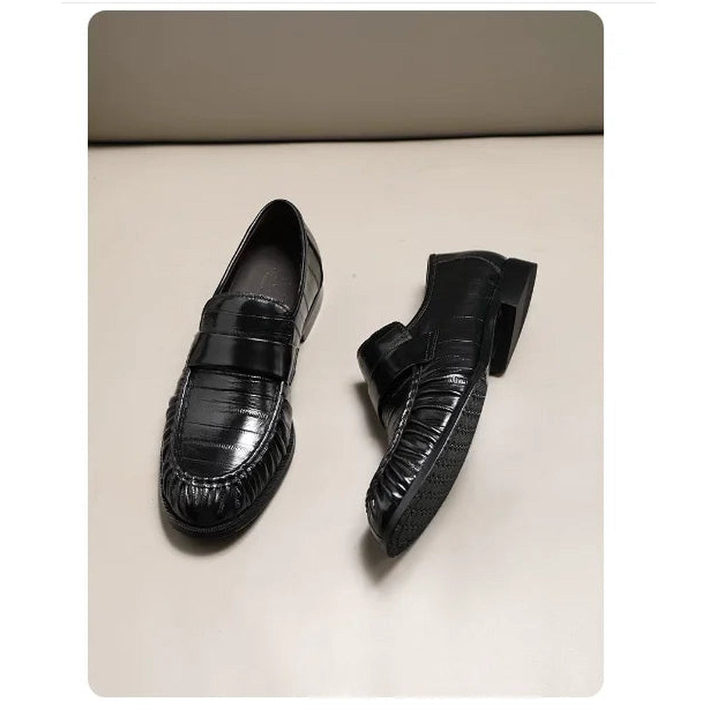 Mocassino in pelle uomo effetto anguilla, dettaglio 7