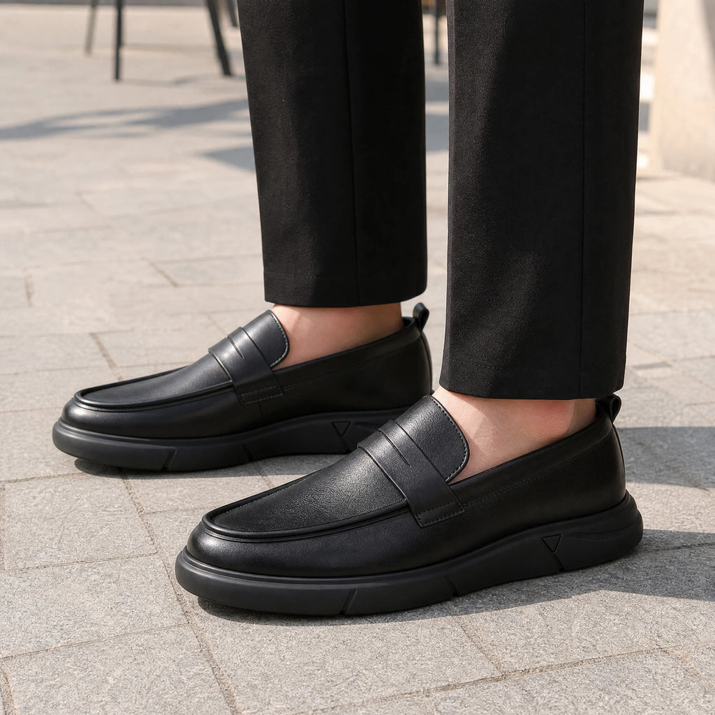Mocassino Platform Uomo Nero con Linguetta - foto 3