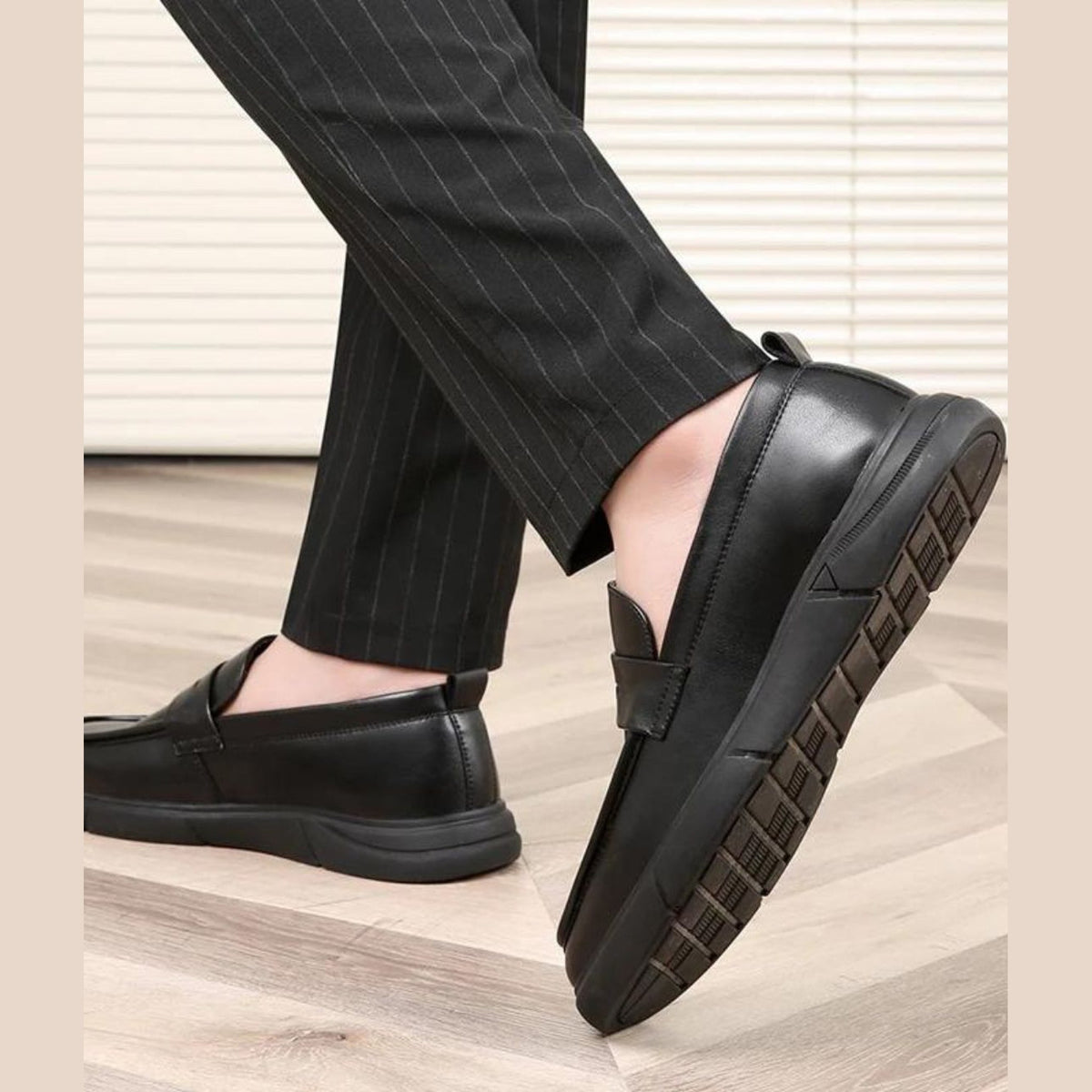 Mocassino Platform Uomo Nero con Linguetta - foto 7