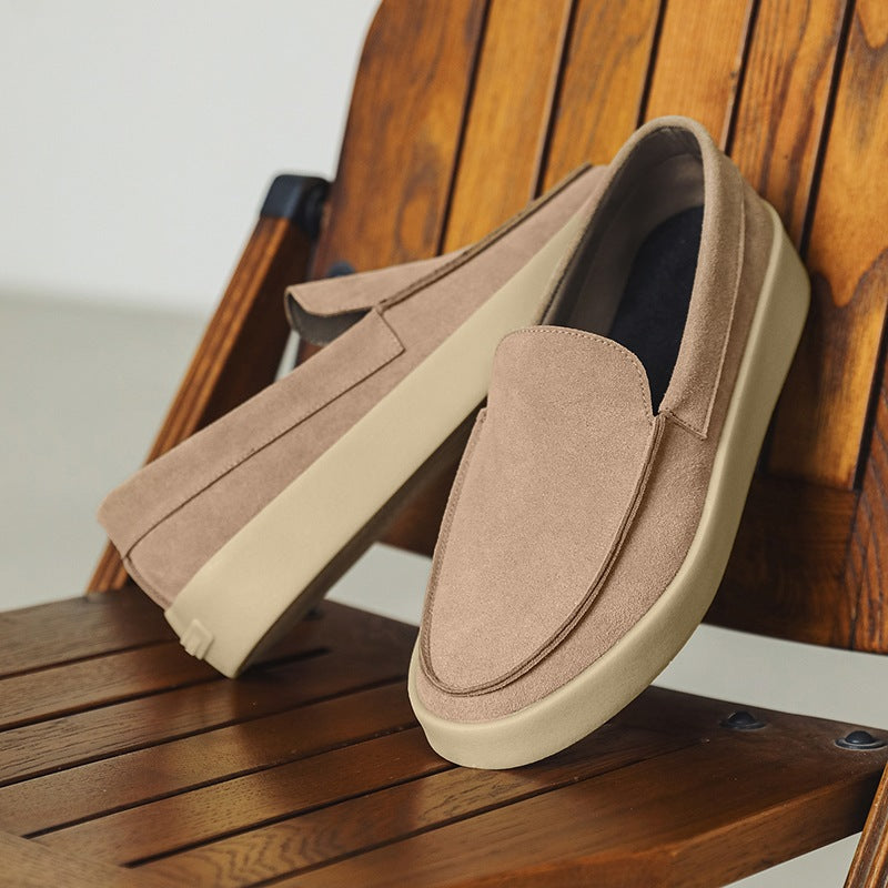 Mocassino con suola spessa nero slip-on, colore talpa, vista 11