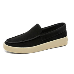 Mocassino con suola spessa nero slip-on, Nero