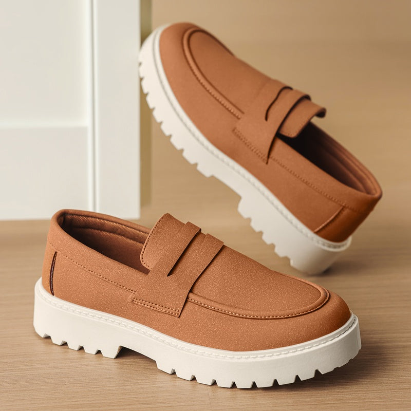 Mocassino blu navy, vista posteriore
