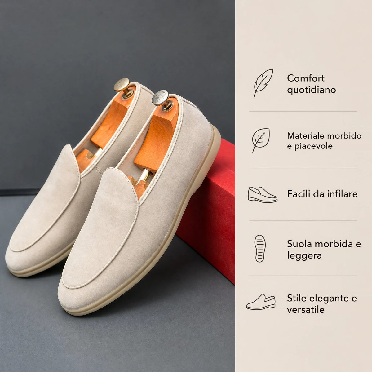 Mocassino uomo in camoscio sintetico, colore nero