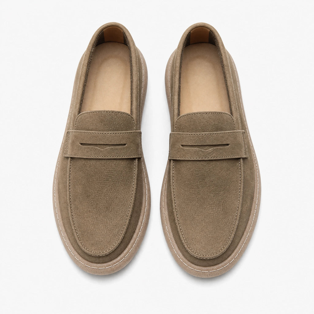 Mocassino uomo con fascia e suola spessa