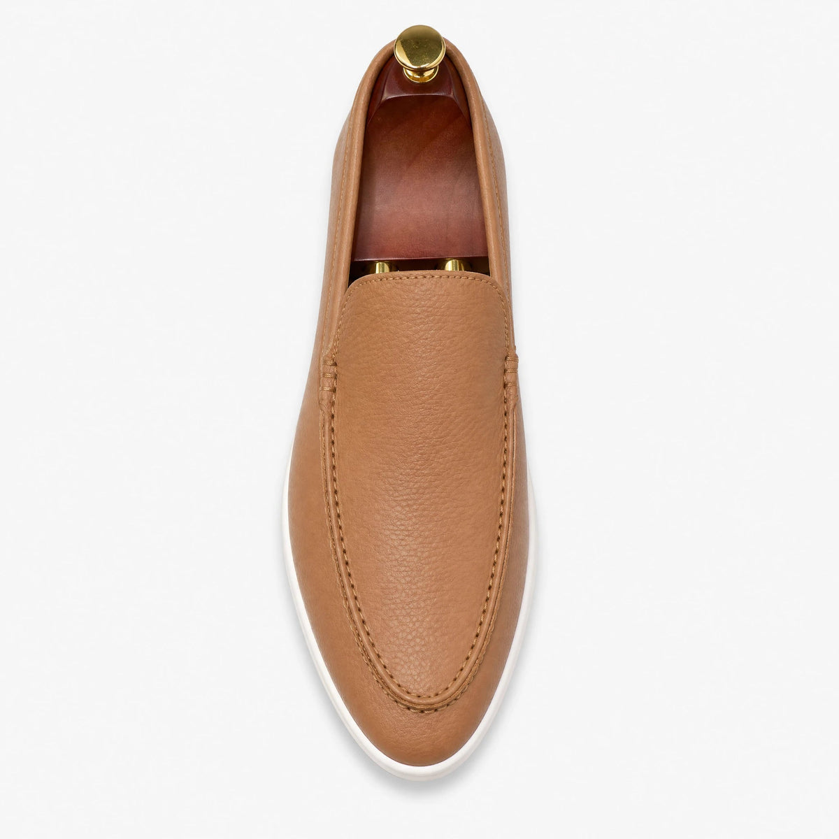 Mocassino uomo marrone chiaro slip-on, vista laterale