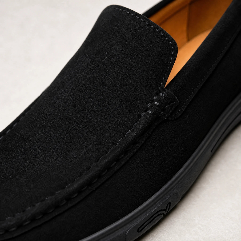 Mocassino uomo suola tassellata, colore cammello
