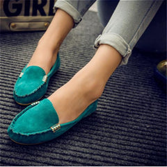 Mocassini piatti casual da donna, Blu
