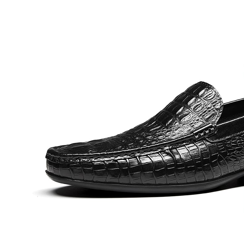 mocassino chic in pelle nera per uomo