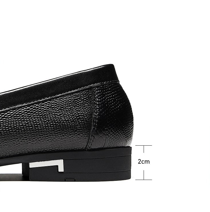 tacco mocassino in pelle