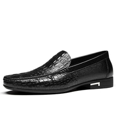 Scarpe in pelle casual da uomo, Nero