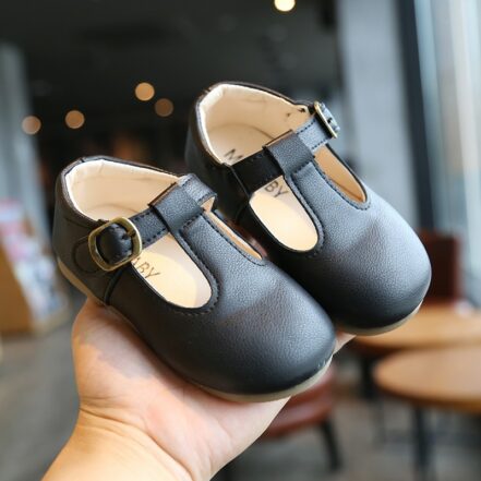 Mocassini solidi in pelle vegana per ragazze