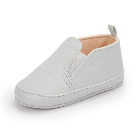 Mocassini slip-on in pelle sintetica tinta unita per bambini