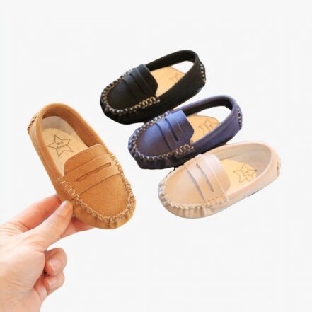 Mocassini in pelle scamosciata per ragazzi