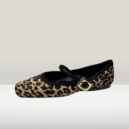 Morbide ballerine con stampa leopardata