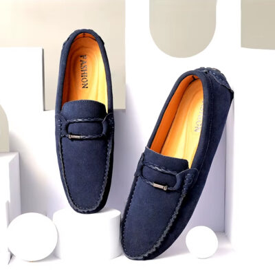 Mocassino stile barca in camoscio per uomo